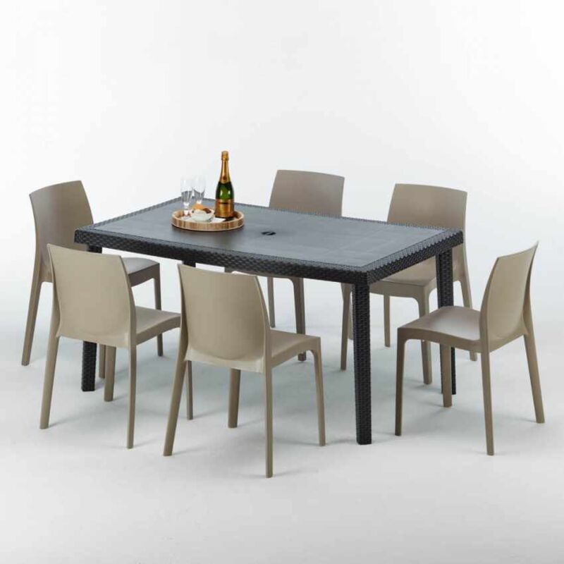 Mesa Rectangular Negra 150x90 cm y 6 Sillas De Colores Enjoy | Rome Beige Juta
Mesa Rectangular Negra 150x90 cm y 6 Sillas De Colores Enjoy | Rome Beige Juta