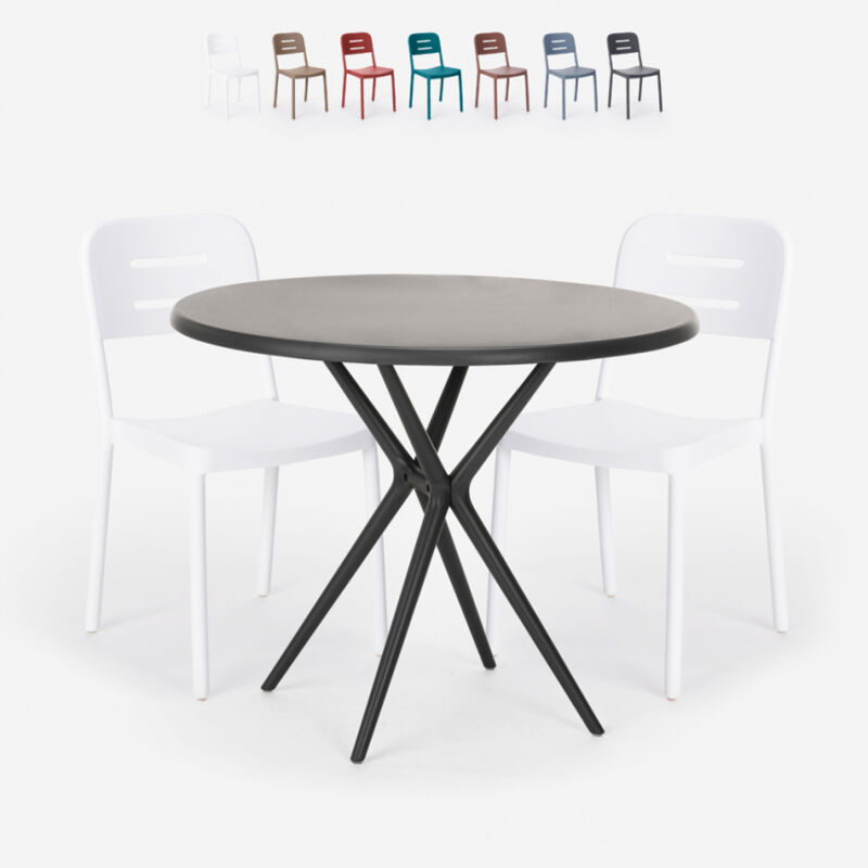 Conjunto mesa redonda negro 80x80cm 2 sillas diseño moderno Ipsum Dark | Color: Blanco
Conjunto mesa redonda negro 80x80cm 2 sillas diseño moderno Ipsum Dark | Color: Blanco