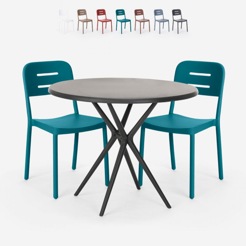 Conjunto mesa redonda negro 80x80cm 2 sillas diseño moderno Ipsum Dark | Color: Azul Marino
Conjunto mesa redonda negro 80x80cm 2 sillas diseño moderno Ipsum Dark | Color: Azul Marino