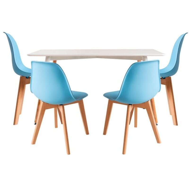 Conjuntos - Conjunto Mesa Tower Rectangular 120 x 80 cm Blanca y Pack 4 Sillas Kelen - Azul cielo
Conjuntos - Conjunto Mesa Tower Rectangular 120 x 80 cm Blanca y Pack 4 Sillas Kelen - Azul cielo