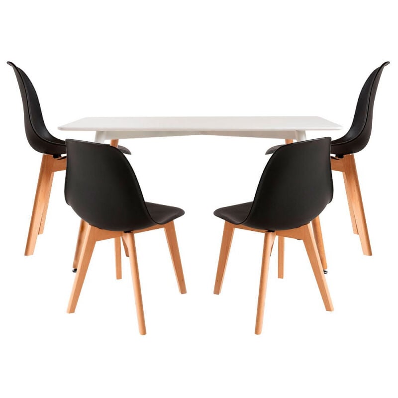 Conjuntos - Conjunto Mesa Tower Rectangular 120 x 80 cm Blanca y Pack 4 Sillas Kelen - Negro
Conjuntos - Conjunto Mesa Tower Rectangular 120 x 80 cm Blanca y Pack 4 Sillas Kelen - Negro