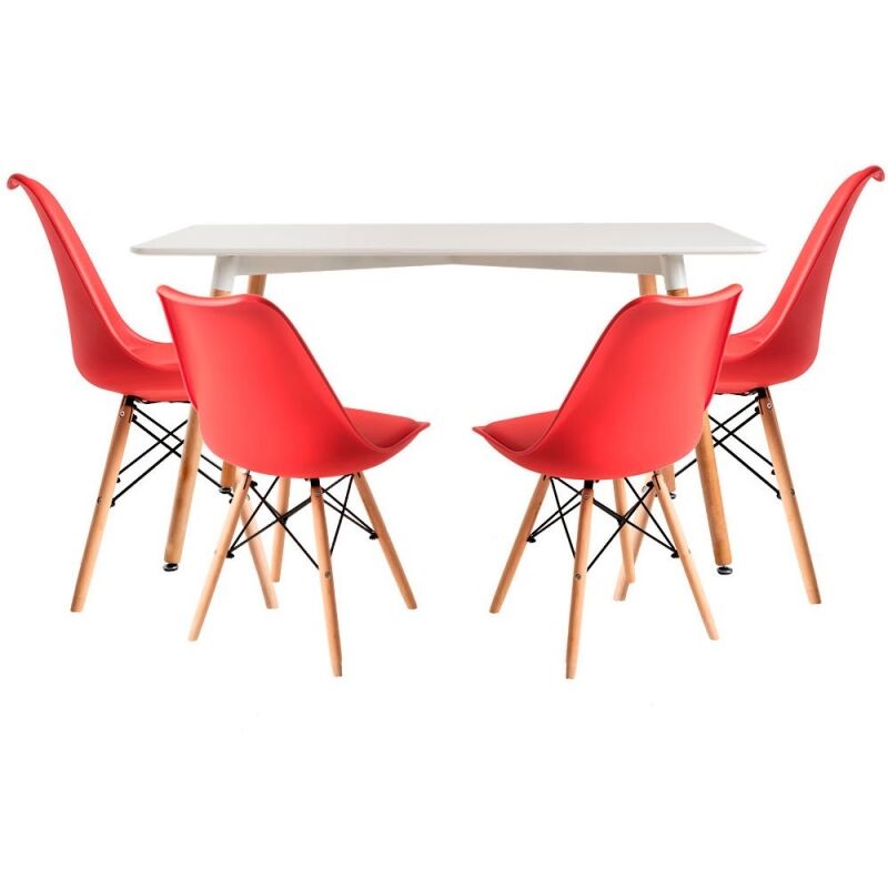 Conjuntos - Conjunto Mesa Tower Rectangular 120 x 80 cm Blanca y Pack 4 Sillas Tilsen - Rojo
Conjuntos - Conjunto Mesa Tower Rectangular 120 x 80 cm Blanca y Pack 4 Sillas Tilsen - Rojo