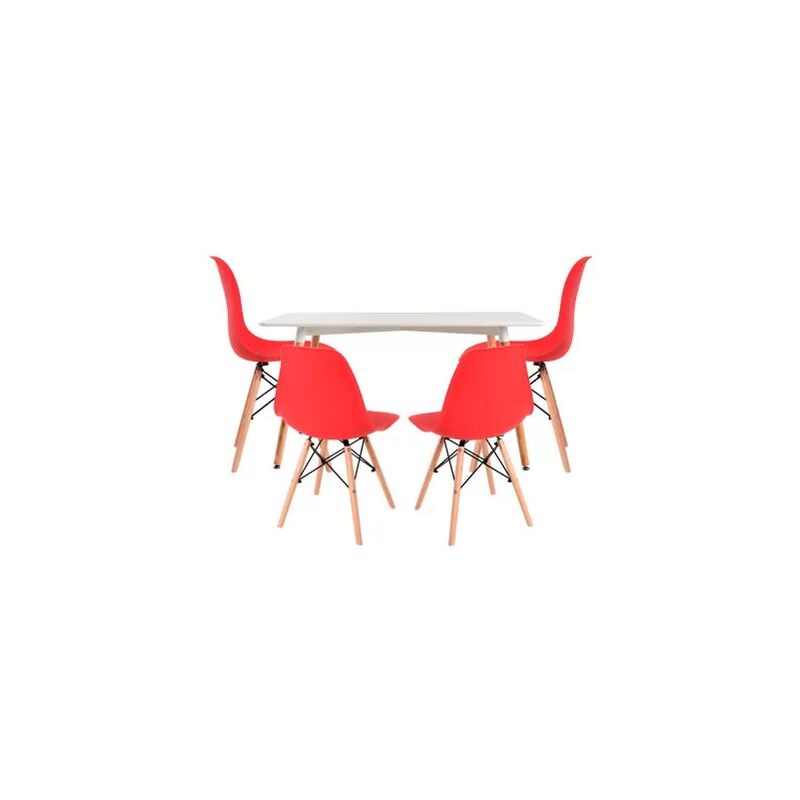Conjuntos - Conjunto Mesa Tower Rectangular 120 x 80 cm Blanca y Pack 4 Sillas Tower Pro - Rojo
Conjuntos - Conjunto Mesa Tower Rectangular 120 x 80 cm Blanca y Pack 4 Sillas Tower Pro - Rojo