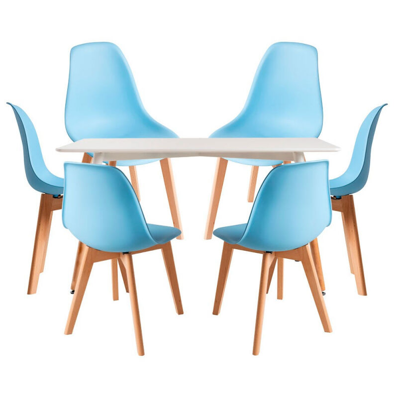 Conjuntos - Conjunto Mesa Tower Rectangular 120 x 80 cm Blanca y Pack 6 Sillas Kelen - Azul cielo
Conjuntos - Conjunto Mesa Tower Rectangular 120 x 80 cm Blanca y Pack 6 Sillas Kelen - Azul cielo