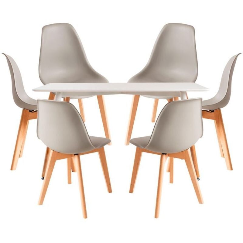 Conjuntos - Conjunto Mesa Tower Rectangular 120 x 80 cm Blanca y Pack 6 Sillas Kelen - Gris
Conjuntos - Conjunto Mesa Tower Rectangular 120 x 80 cm Blanca y Pack 6 Sillas Kelen - Gris