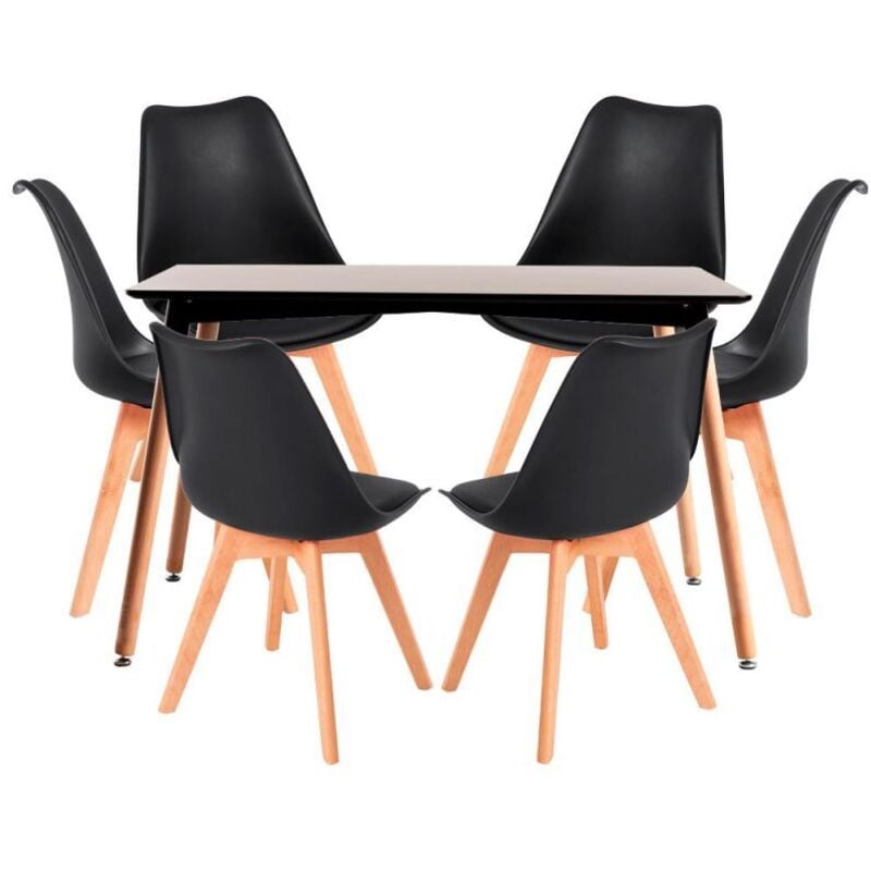 Conjuntos - Conjunto Mesa Tower Rectangular 120 x 80 cm Negra y Pack 6 Sillas Synk Basic - Negro
Conjuntos - Conjunto Mesa Tower Rectangular 120 x 80 cm Negra y Pack 6 Sillas Synk Basic - Negro