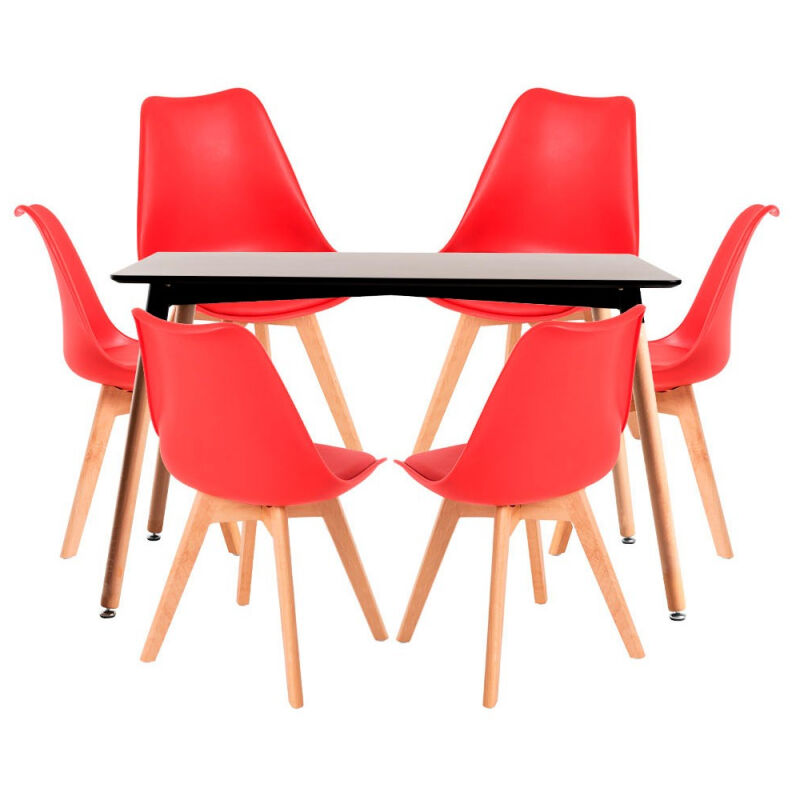 Conjuntos - Conjunto Mesa Tower Rectangular 120 x 80 cm Negra y Pack 6 Sillas Synk Basic - Rojo
Conjuntos - Conjunto Mesa Tower Rectangular 120 x 80 cm Negra y Pack 6 Sillas Synk Basic - Rojo