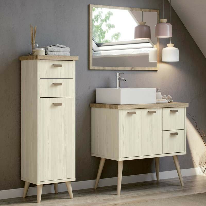 Conjunto mobiliario baño Vintage Drya Muebles Aseo Pino Cambrian con Espejo y Lavabo cerámico
Conjunto mobiliario baño Vintage Drya Muebles Aseo Pino Cambrian con Espejo y Lavabo cerámico