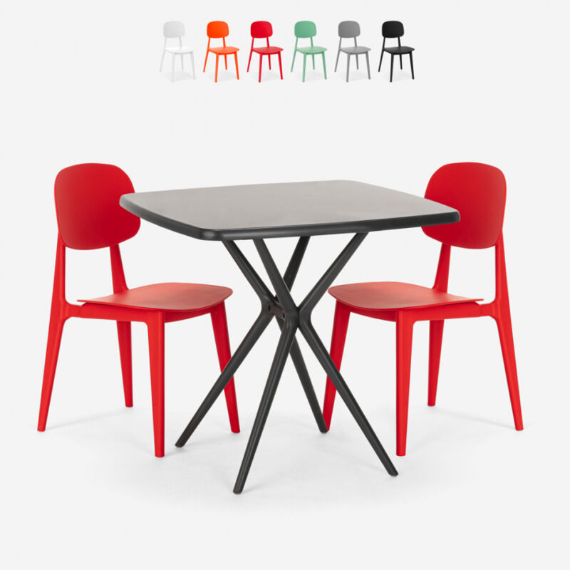 Ahd Amazing Home Design - Juego mesa negro moderno cuadrado 70 x 70 cm 2 sillas diseño Wade Black | Rojo
Ahd Amazing Home Design - Juego mesa negro moderno cuadrado 70 x 70 cm 2 sillas diseño Wade Black | Rojo