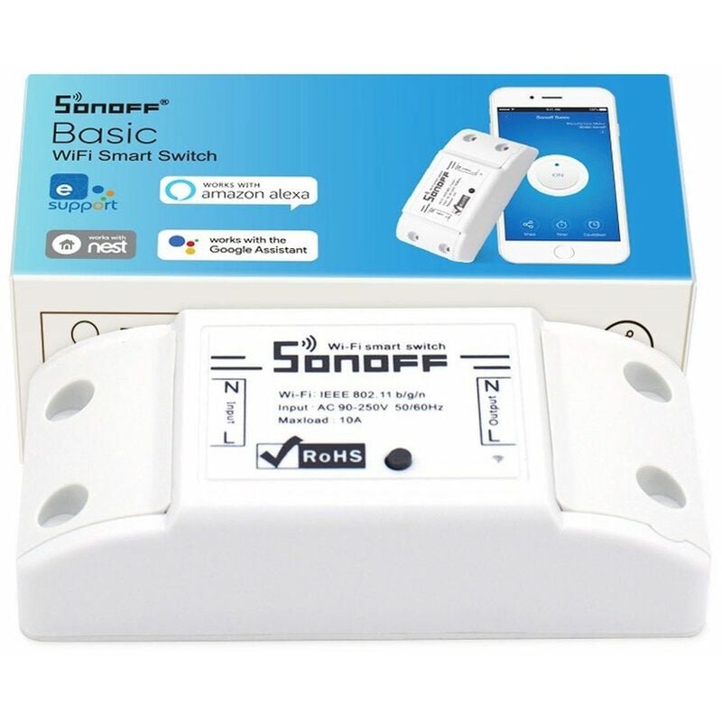 Conmutador inalámbrico via WiFi básico para domotica compatible amazon echo, google home
Conmutador inalámbrico via WiFi básico para domotica compatible amazon echo, google home