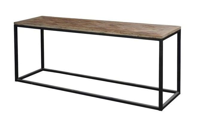 Estilo contemporáneo. Estructura de hierro apoyo en negro. Madera de olmo reciclado
Estilo contemporáneo. Estructura de hierro apoyo en negro. Madera de olmo reciclado