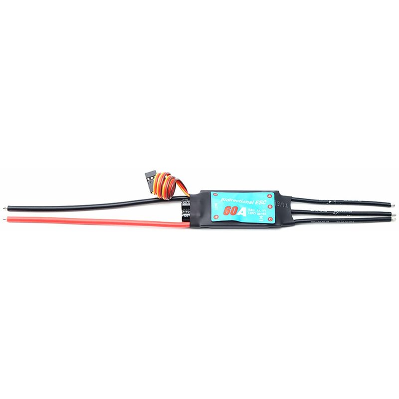 Controlador de velocidad electronico bidireccional ESC sin escobillas para barco de control remoto de barco de coche RC,Negro, 60A
Controlador de velocidad electronico bidireccional ESC sin escobillas para barco de control remoto de barco de coche RC,Negro, 60A