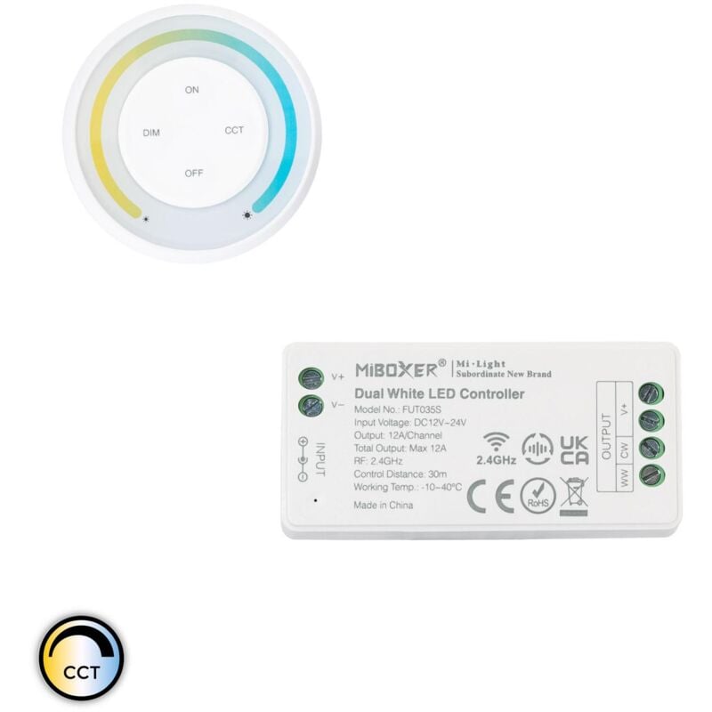 Controlador Regulador CCT 12/24V DC + Mando RF Sunrise MiBoxer Seleccionable (Cálido-Neutro-Frío) - Seleccionable (Cálido-Neutro-Frío)
Controlador Regulador CCT 12/24V DC + Mando RF Sunrise MiBoxer Seleccionable (Cálido-Neutro-Frío) - Seleccionable (Cálido-Neutro-Frío)