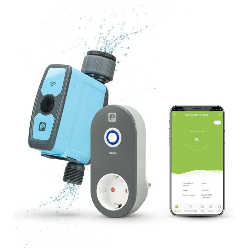 Garza ® Smarthome - Programador de riego automático Wifi con enchufe inteligente. Controlador programable para jardin y exteriores
Garza ® Smarthome - Programador de riego automático Wifi con enchufe inteligente. Controlador programable para jardin y exteriores
