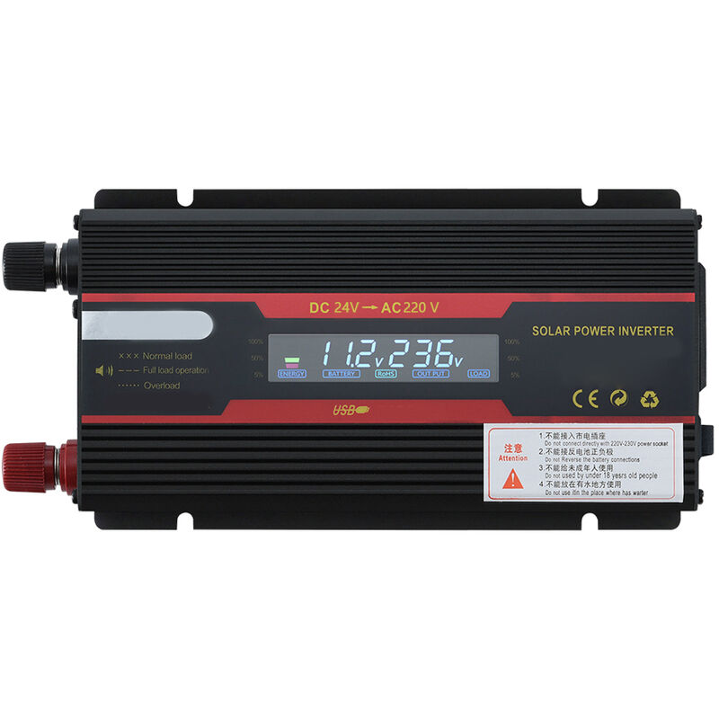Convertidor de onda sinusoidal modificada inversor inteligente de energia solar para automovil, con pantalla LCD,Multicolor, 3000W-2
Convertidor de onda sinusoidal modificada inversor inteligente de energia solar para automovil, con pantalla LCD,Multicolor, 3000W-2