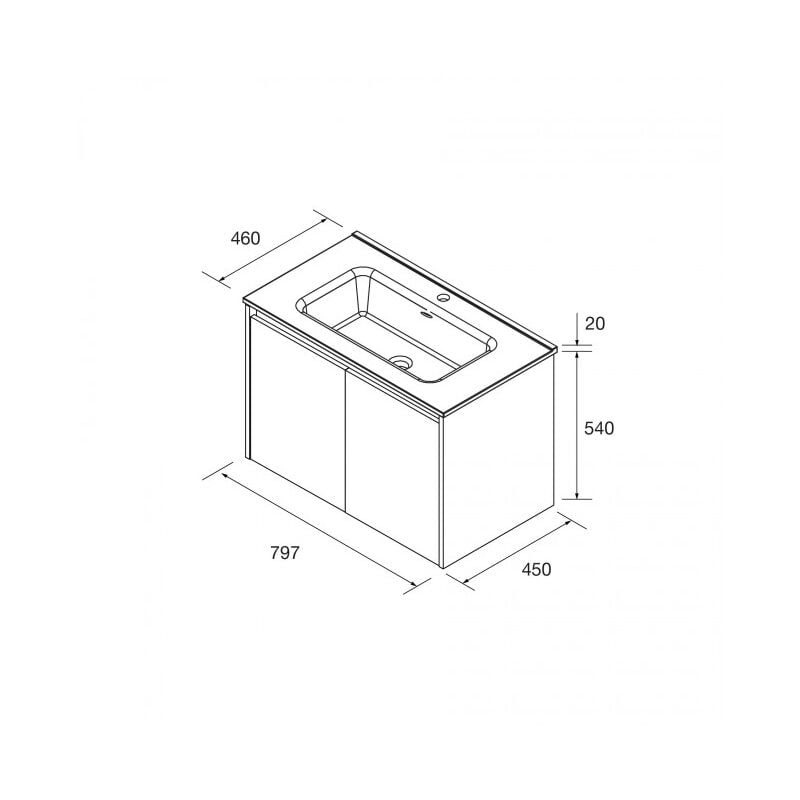 Mueble de baño suspendido 80 cm de madera Roble eternity con dos puertas | 80 cm - Con espejo y lámpara LED
Mueble de baño suspendido 80 cm de madera Roble eternity con dos puertas | 80 cm - Con espejo y lámpara LED