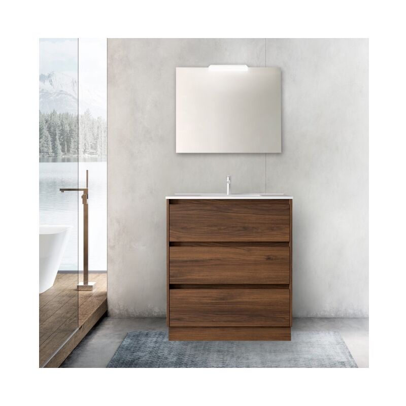 Mueble de baño de pie 80 cm Roble Eternity con lavabo de porcelana | 80 cm - Standard
Mueble de baño de pie 80 cm Roble Eternity con lavabo de porcelana | 80 cm - Standard