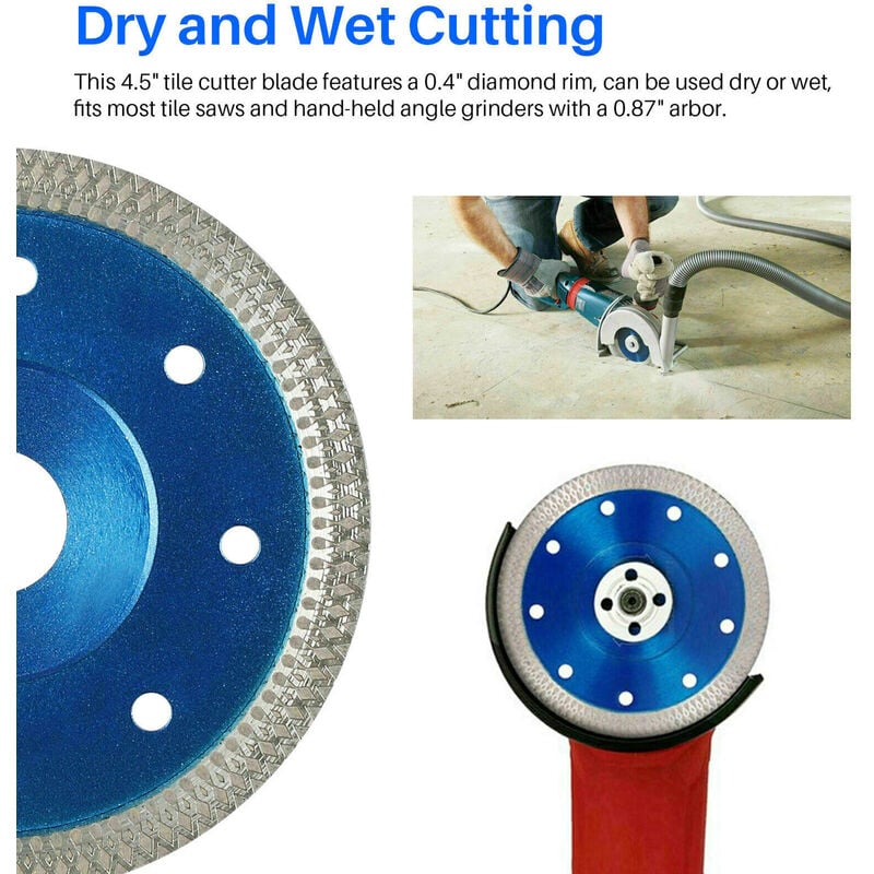 Corta baldosas de porcelana, cuchillas de corte en seco con diamante, diametro de la rueda de la amoladora de disco 105 mm / 4,1 pulg.
Corta baldosas de porcelana, cuchillas de corte en seco con diamante, diametro de la rueda de la amoladora de disco 105 mm / 4,1 pulg.