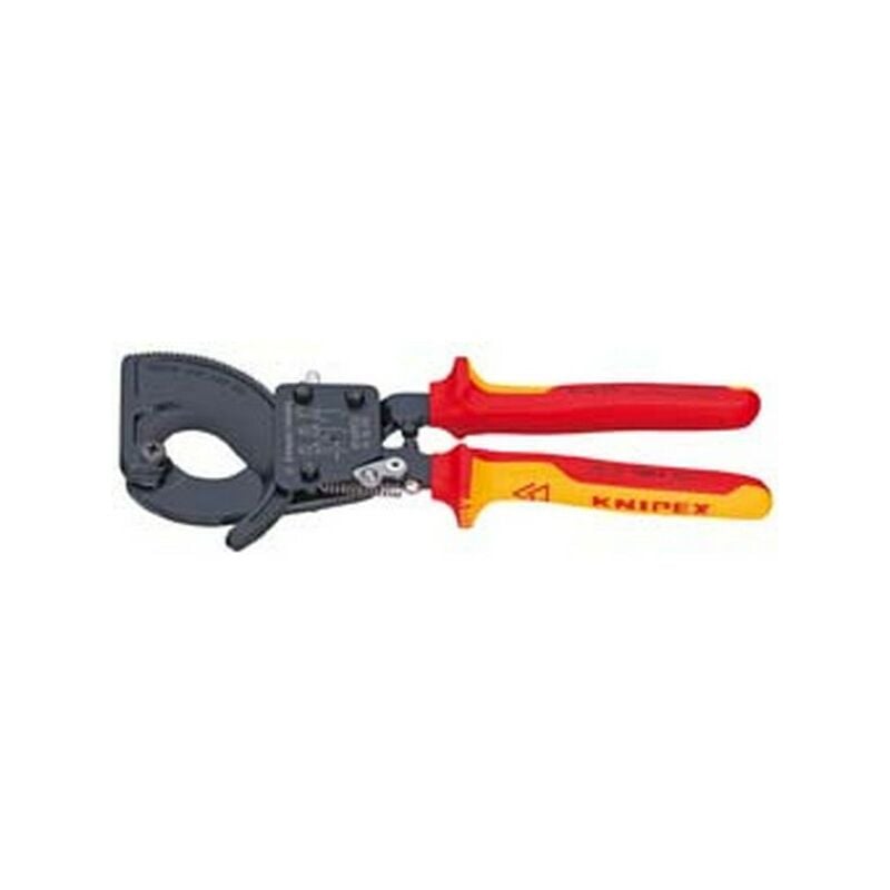 Knipex - Cortacable VDE, cabeza barniz, Largo : 320 mm, Ø de la capacidad de Corta 60 mm, sección del conductor 600 mm²
Knipex - Cortacable VDE, cabeza barniz, Largo : 320 mm, Ø de la capacidad de Corta 60 mm, sección del conductor 600 mm²