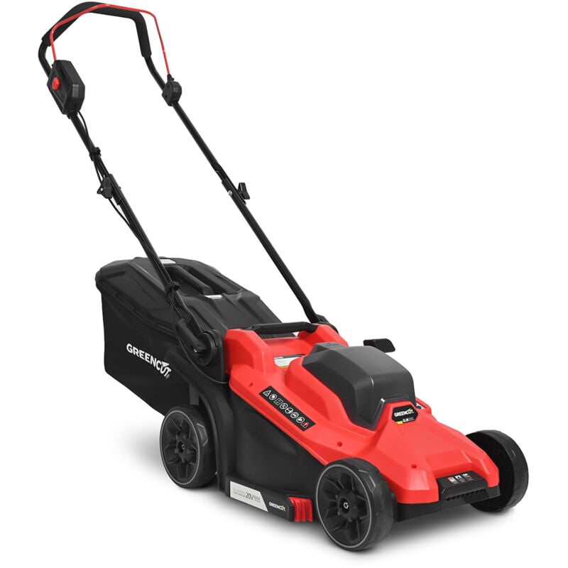 Greencut - Cortacésped batería inalámbrico 40V, 2 baterías 20V 2 o 4 Ah + 1 cargador, ancho corte 33cm, 5 alturas, 3900RPM, cesta saco recogida 35L
Greencut - Cortacésped batería inalámbrico 40V, 2 baterías 20V 2 o 4 Ah + 1 cargador, ancho corte 33cm, 5 alturas, 3900RPM, cesta saco recogida 35L