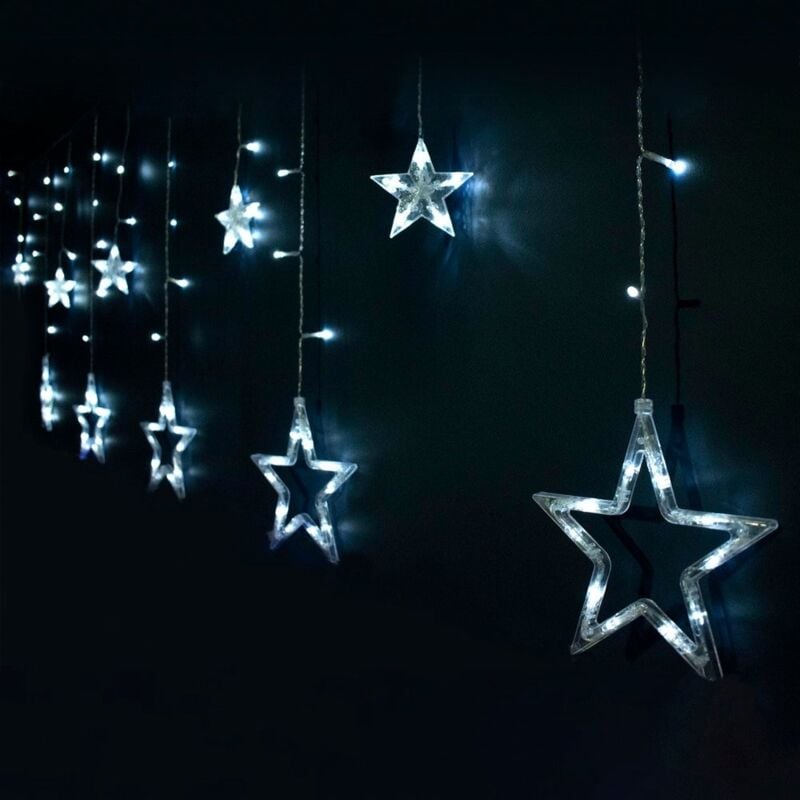 Cortina de luz de 8 funciones con 138 luces para interior yexterior de led blanca de 300 cm
Cortina de luz de 8 funciones con 138 luces para interior yexterior de led blanca de 300 cm