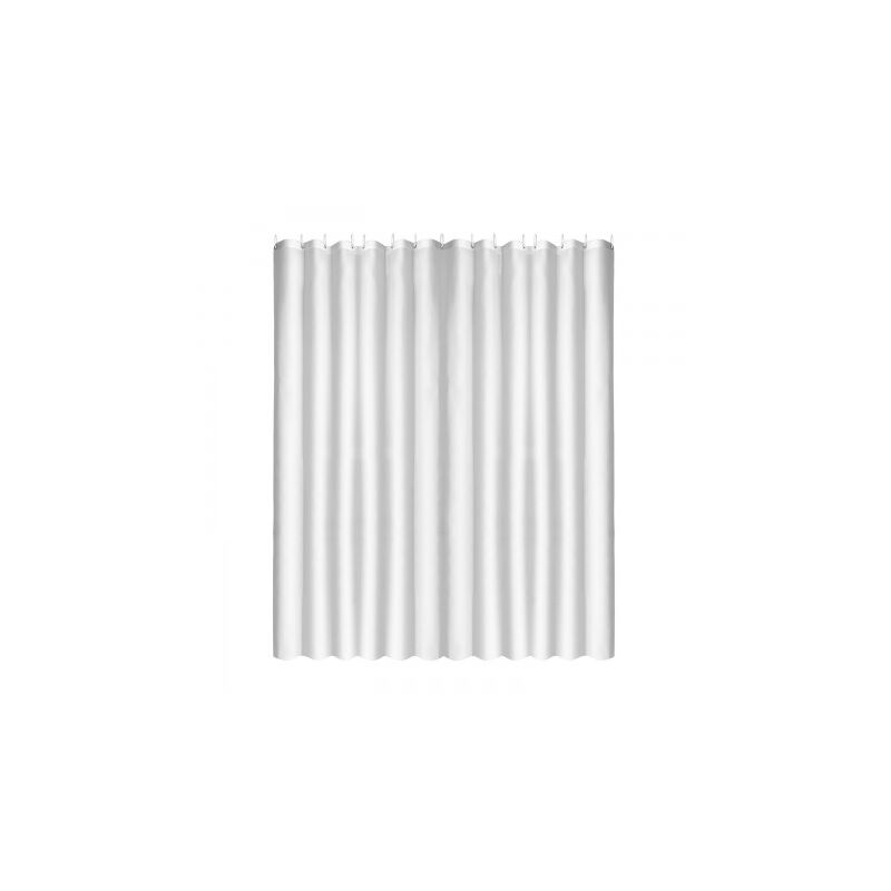 Cortina ducha tela blanca 180x200 cm.