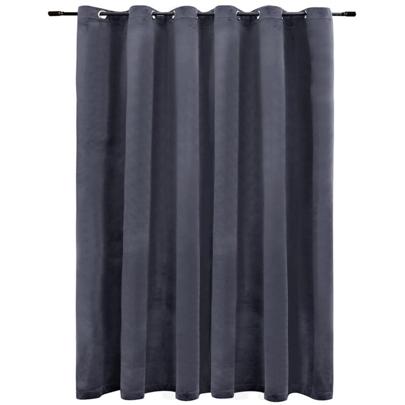 Cortina opaca y anillas de metal terciopelo antracita 290x245cm - Antracita - Vidaxl
Cortina opaca y anillas de metal terciopelo antracita 290x245cm - Antracita - Vidaxl