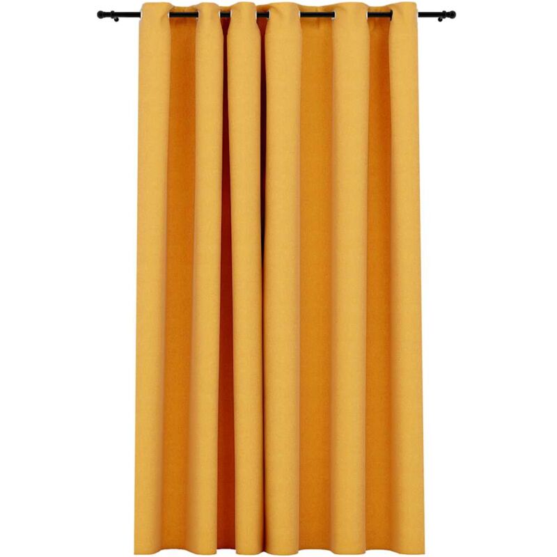 Cortina opaca con ojales look de lino amarillo 290x245 cm - Amarillo - Vidaxl
Cortina opaca con ojales look de lino amarillo 290x245 cm - Amarillo - Vidaxl