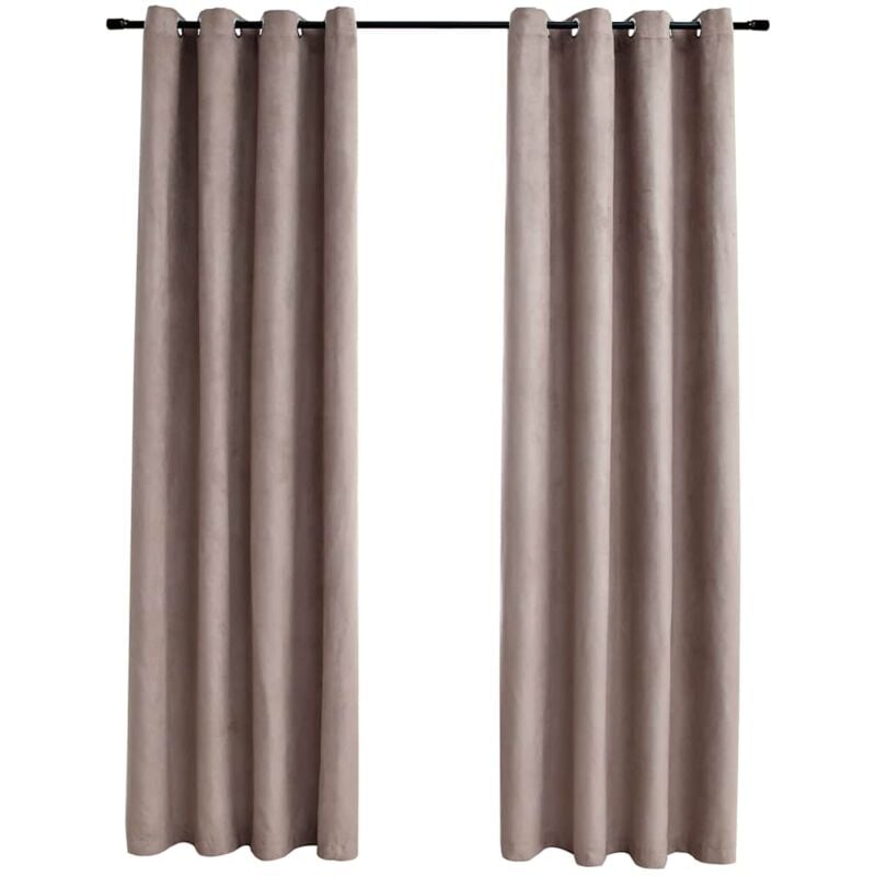 Cortinas opacas con aros de metal 2 piezas gris topo 140x245 cm - Gris Topo - Vidaxl
Cortinas opacas con aros de metal 2 piezas gris topo 140x245 cm - Gris Topo - Vidaxl