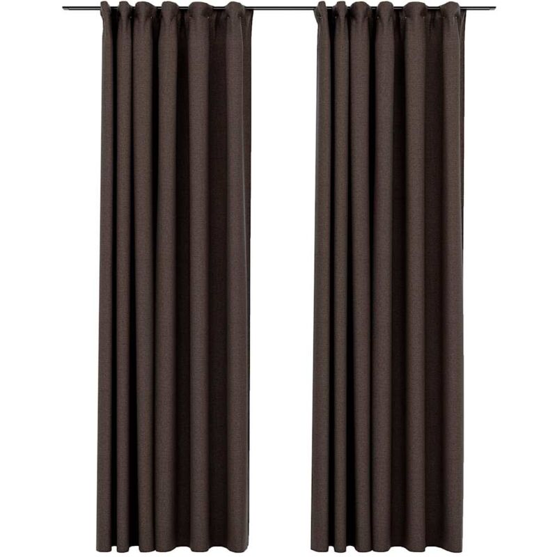 Cortinas opacas ganchos look de lino 2 pzs gris taupe140x245cm - Gris Topo - Vidaxl
Cortinas opacas ganchos look de lino 2 pzs gris taupe140x245cm - Gris Topo - Vidaxl