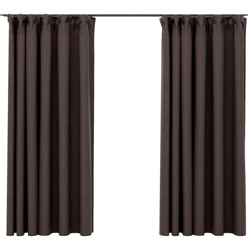 Cortinas opacas ganchos look de lino 2 pzs gris taupe 140x175cm - Gris Topo - Vidaxl
Cortinas opacas ganchos look de lino 2 pzs gris taupe 140x175cm - Gris Topo - Vidaxl