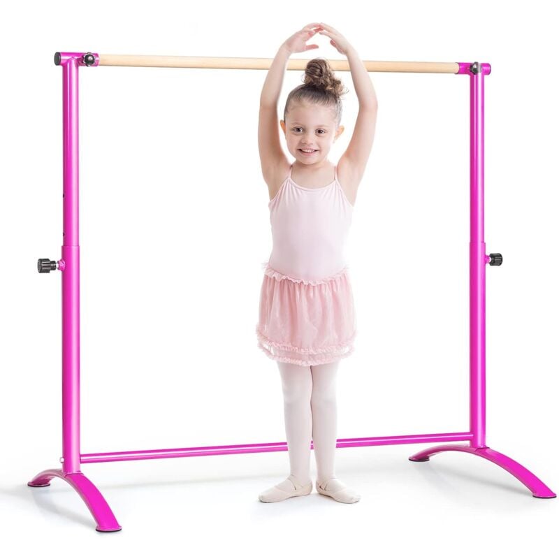 130 cm Barra de Ballet, Barra de Baile con 4 Alturas Regulables, Madera de Haya, con Almohadillas Antideslizantes (Rosa) - Costway
130 cm Barra de Ballet, Barra de Baile con 4 Alturas Regulables, Madera de Haya, con Almohadillas Antideslizantes (Rosa) - Costway