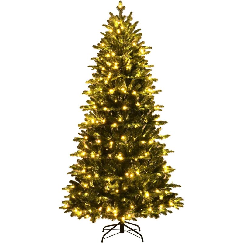 COSTWAY 180 cm Árbol de Navidad Artificial de PVC con Soporte LED Árbol de Navidad Realístico con Bisagras con 1664 Ramas en PVC y PE, 310 Luces LED,
COSTWAY 180 cm Árbol de Navidad Artificial de PVC con Soporte LED Árbol de Navidad Realístico con Bisagras con 1664 Ramas en PVC y PE, 310 Luces LED,