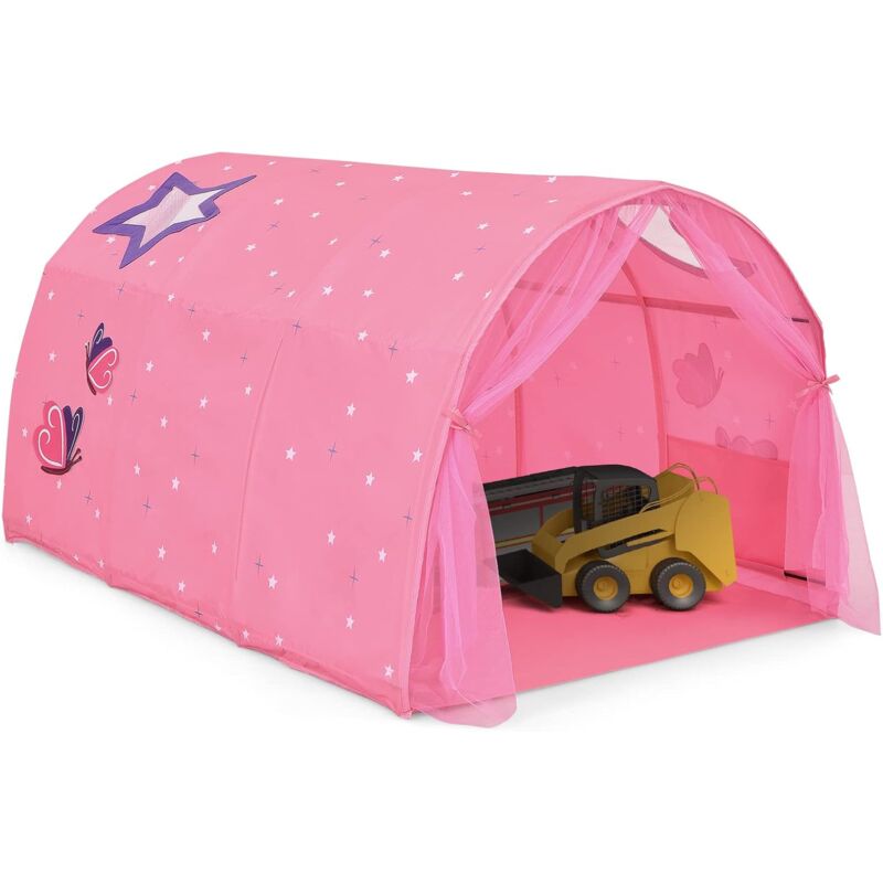 Carpa para Cama de los Niños, Casita con Doble Cortina y Bolsa de Transporte, Carpa Túnel 144 x 102 x 82 cm (Rosa) - Costway
Carpa para Cama de los Niños, Casita con Doble Cortina y Bolsa de Transporte, Carpa Túnel 144 x 102 x 82 cm (Rosa) - Costway