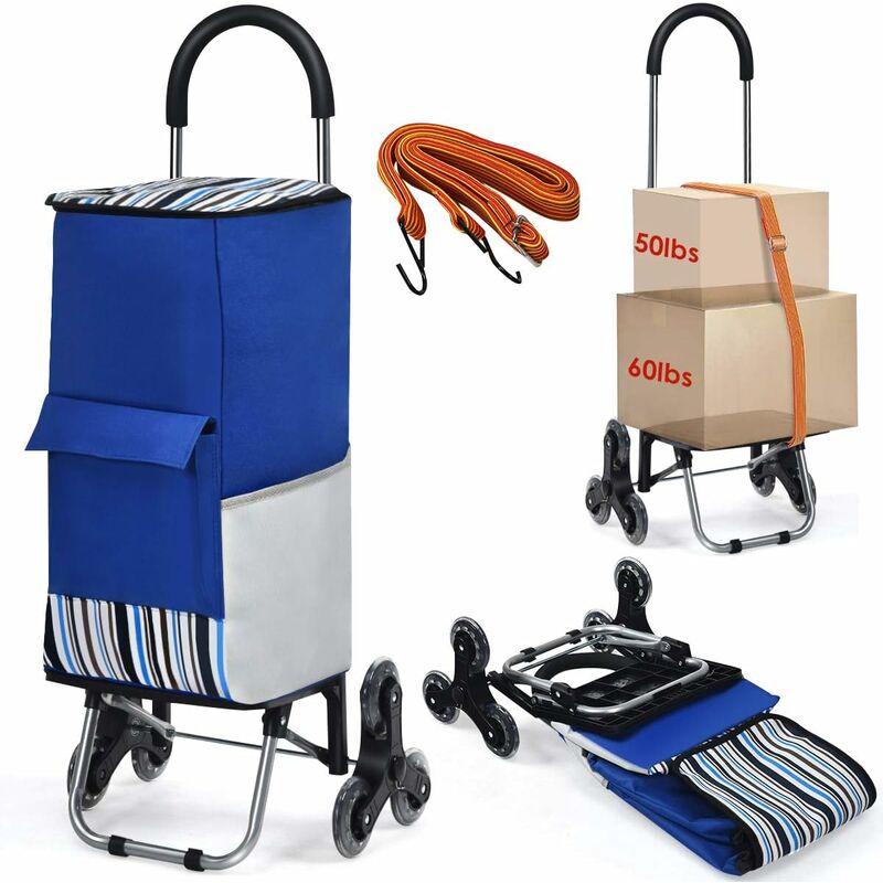 Carrito Plegable de la Compra Carro 2 en 1 Sube Escaleras Estructura en Acero Inoxidable - Costway
Carrito Plegable de la Compra Carro 2 en 1 Sube Escaleras Estructura en Acero Inoxidable - Costway