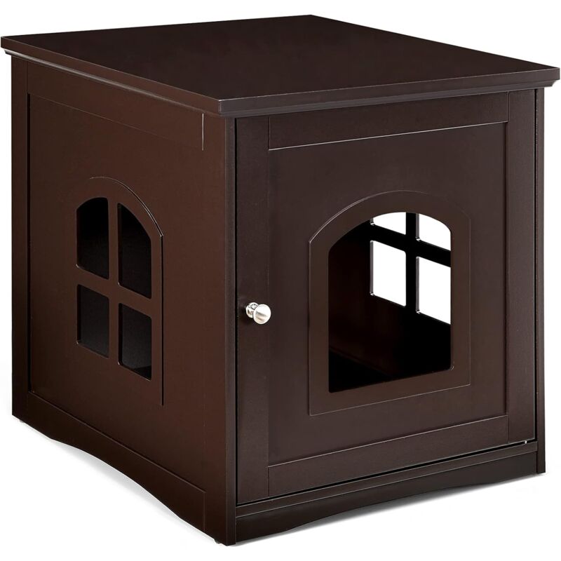 COSTWAY Casa para Gatos, Caja para Arena de Gatos, Casita Decorativa para Gatos Caja Refugio para Mascotas (Marrón)
COSTWAY Casa para Gatos, Caja para Arena de Gatos, Casita Decorativa para Gatos Caja Refugio para Mascotas (Marrón)
