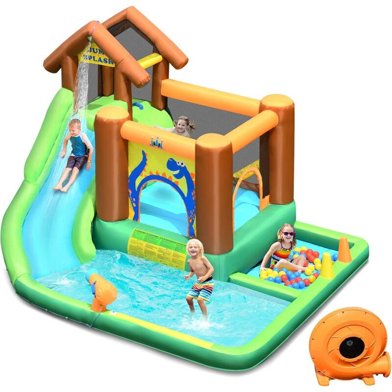 Castillo Hinchable Parque Acuático Inflable con Tobogán Inflable en Tejido Oxford con Piscina con Soplador - Costway
Castillo Hinchable Parque Acuático Inflable con Tobogán Inflable en Tejido Oxford con Piscina con Soplador - Costway