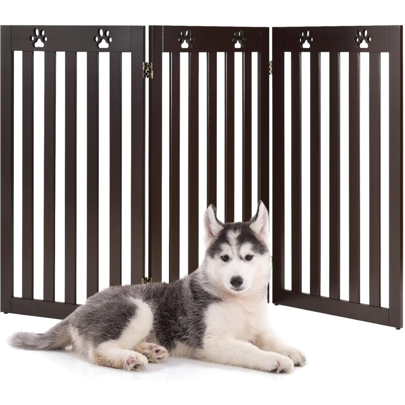 Cerca de Madera para Mascotas, Cerca Plegable con Bisagras Flexibles a 360° y 3 Paneles (Marrón) - Costway
Cerca de Madera para Mascotas, Cerca Plegable con Bisagras Flexibles a 360° y 3 Paneles (Marrón) - Costway
