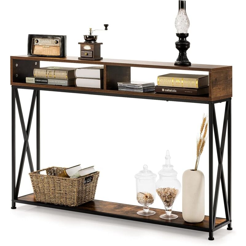 COSTWAY Consola con 2 Niveles, Mesita de Sofá con Repisa Abierta y Compartimientos, con Pies Regulables, Diseño Antivuelco (café)
COSTWAY Consola con 2 Niveles, Mesita de Sofá con Repisa Abierta y Compartimientos, con Pies Regulables, Diseño Antivuelco (café)