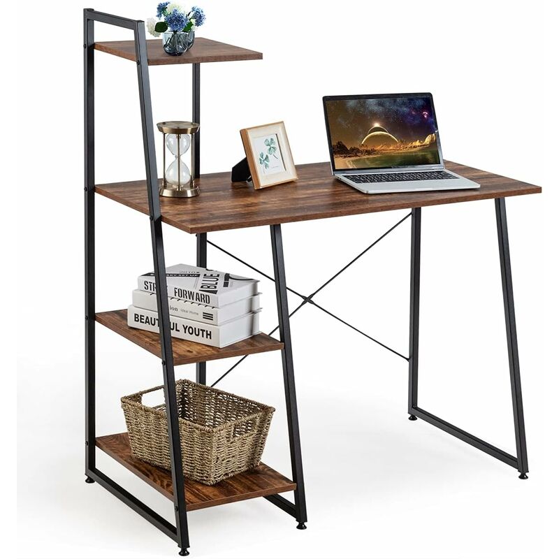COSTWAY Escritorio para Ordenador Escritorio Marco de Metal con Estantes Mesa para Trabajo Oficina Hogar 98x50x118 cm (Café)
COSTWAY Escritorio para Ordenador Escritorio Marco de Metal con Estantes Mesa para Trabajo Oficina Hogar 98x50x118 cm (Café)