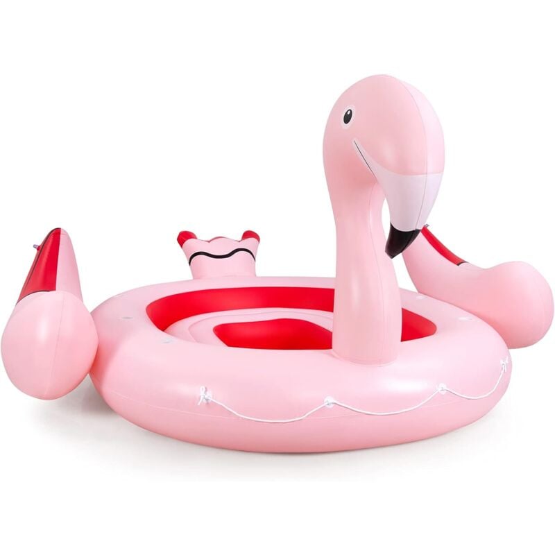 COSTWAY Flotante Inflable de Flamingo para 4-6 Personas con Compresor Isla Flotante con Alitas Laterales, Cola Bonita y 6 Portavasos
COSTWAY Flotante Inflable de Flamingo para 4-6 Personas con Compresor Isla Flotante con Alitas Laterales, Cola Bonita y 6 Portavasos