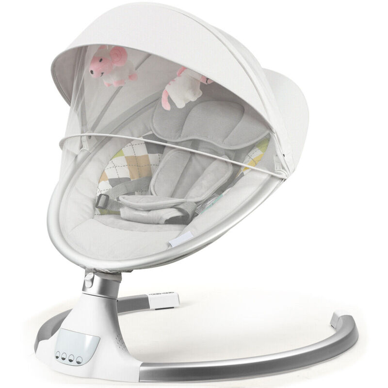 Hamaca para Bebé Silla Mecedora Eléctrica para Niños con 5 Amplitudes para Niños de 0-6 meses (Blanco) - Costway
Hamaca para Bebé Silla Mecedora Eléctrica para Niños con 5 Amplitudes para Niños de 0-6 meses (Blanco) - Costway