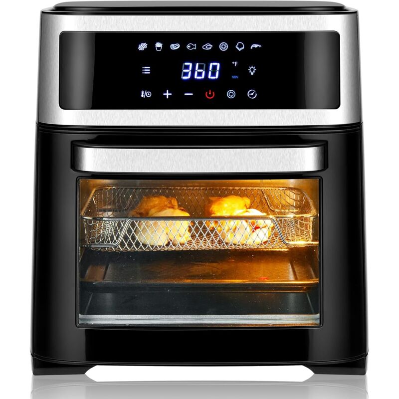 COSTWAY Horno de Aire 13 L, Freidora de Aire 8 en 1 con Pantalla Táctil y 8 Menús Preajustados, Temporizador Regulables 1700 W
COSTWAY Horno de Aire 13 L, Freidora de Aire 8 en 1 con Pantalla Táctil y 8 Menús Preajustados, Temporizador Regulables 1700 W