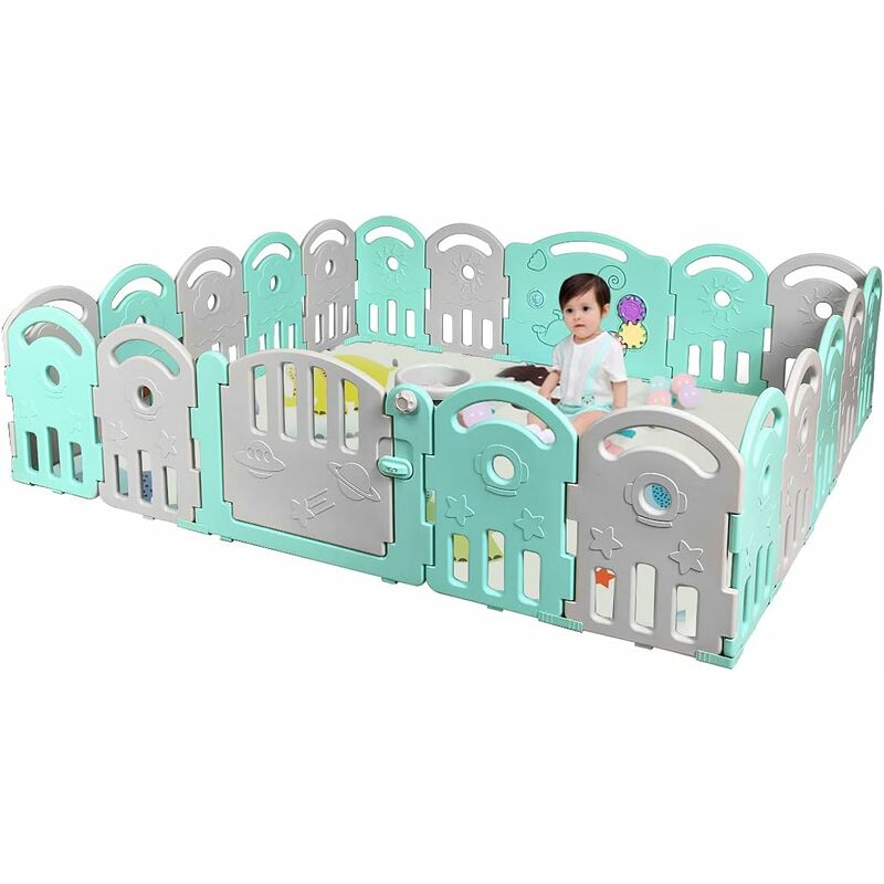 Parque con 20 Paneles en HDPE para Niños, Centro Actividad Seguro, Puerta con Cierre Externo y Juguetes Educativos (verde) - Costway
Parque con 20 Paneles en HDPE para Niños, Centro Actividad Seguro, Puerta con Cierre Externo y Juguetes Educativos (verde) - Costway