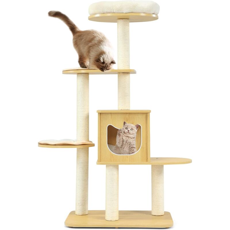 Árbol para Gatos, Torre 135 cm con 4 Niveles para Gatos con rascador Resistente, Plataforma y Alfombrillas Removibles - Costway
Árbol para Gatos, Torre 135 cm con 4 Niveles para Gatos con rascador Resistente, Plataforma y Alfombrillas Removibles - Costway