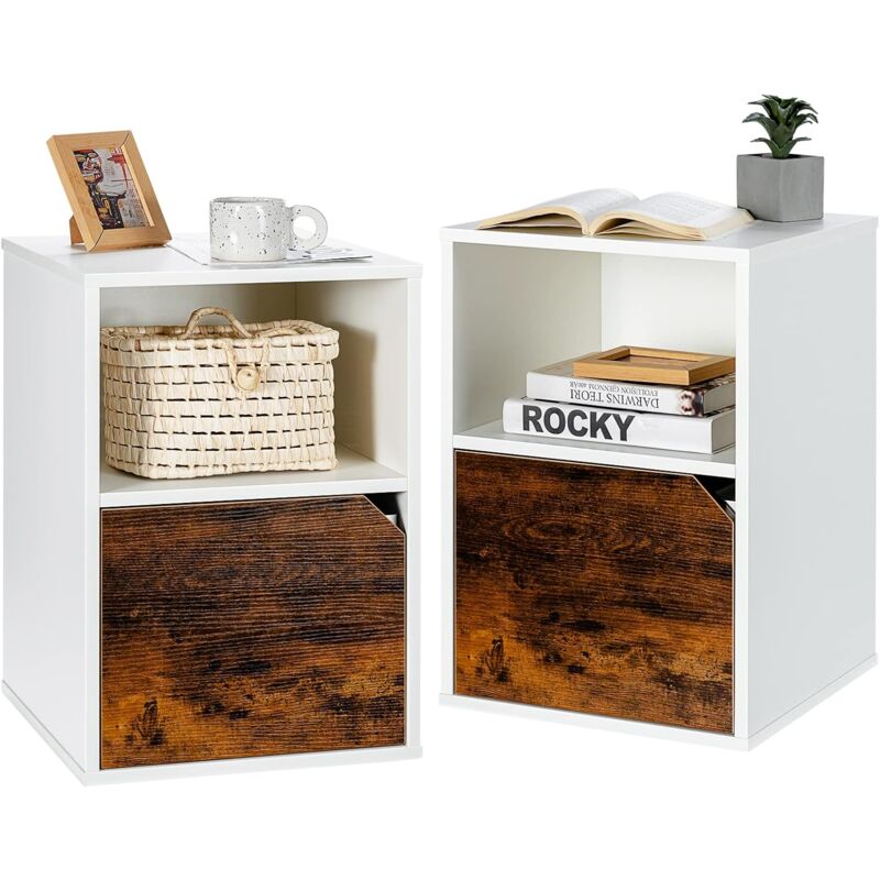 Set de 2 Mesitas de Noche Modernas con Repisas, Mesita Auxiliar con Armario con Puerta (Blanco) - Costway
Set de 2 Mesitas de Noche Modernas con Repisas, Mesita Auxiliar con Armario con Puerta (Blanco) - Costway