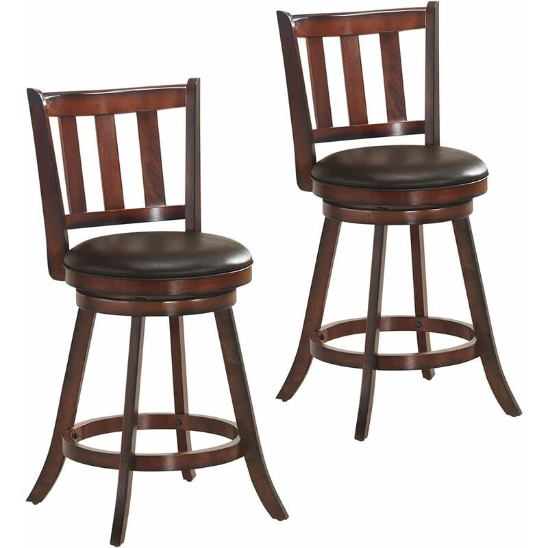 Set de 2 Taburetes de Bar con Asiento Giratorio, Respaldo Ergonómico y Reposapiés, Set de Taburetes Ideal para Comedor Cocina Bar Café - Costway
Set de 2 Taburetes de Bar con Asiento Giratorio, Respaldo Ergonómico y Reposapiés, Set de Taburetes Ideal para Comedor Cocina Bar Café - Costway