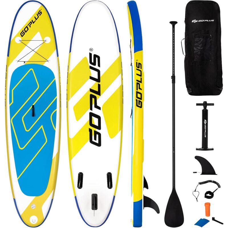 COSTWAY Tabla de Paddle Inflable 305 x 76 x 15 cm Sup Board con Accesorios Superficie Antideslizante Amarillo
COSTWAY Tabla de Paddle Inflable 305 x 76 x 15 cm Sup Board con Accesorios Superficie Antideslizante Amarillo