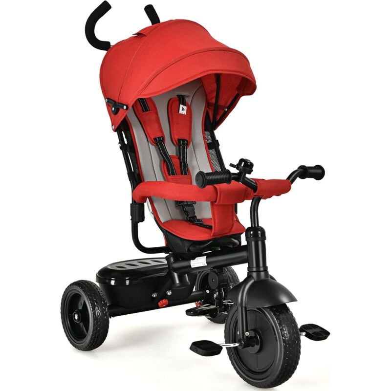 Triciclo para Niños 1-6 Años, Triciclo 4 en 1 con Mango de Empuje Regulable y Techo, Bicicleta de Empuje (Rojo) - Costway
Triciclo para Niños 1-6 Años, Triciclo 4 en 1 con Mango de Empuje Regulable y Techo, Bicicleta de Empuje (Rojo) - Costway