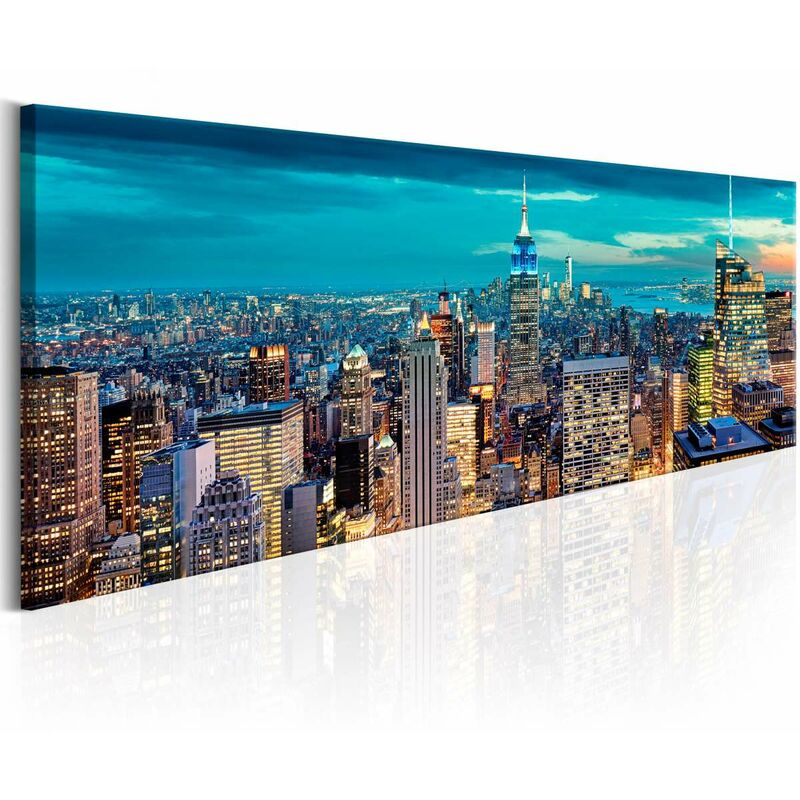 Cuadro - Blue Metropolis Medidas 120X40